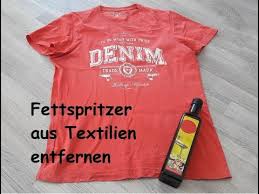 Check spelling or type a new query. Fettspritzer Fettflecken Olflecken Olspritzer Aus Textilien T Shirt Entfernen Youtube