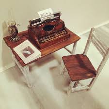 Miniature Table Which Belongs To An Author In 50 S Mini Miniature Dollhouse Handmade Playhouse Table Dollhouse Miniatures Doll House Miniature Houses