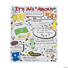 This computer coloring page is a great activity to do for the 100th day of school. Color Your Own It S All About 100th Day Of School Poster Set