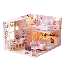 1 24 Diy Miniature Dollhouse Kit Tranquil Life Loft Apartment Etsy Dollhouse Furniture Kits Diy Dollhouse Wooden Dollhouse