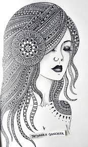 Image Result For Zentangle Drawing Hair Mandala Design Art Zentangle Drawings Art