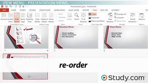 Understanding The Purposes Of The Review And View Menus In Powerpoint Video Lesson Transcript Study Com