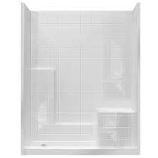 Price match guarantee + free shipping on eligible orders. Laurel Mountain Atwood Low Threshold White 3 Piece 32 In X 60 In X 77 In Alcove Shower Kit Lowes Com Walk In Shower Kits Shower Kits Alcove Shower Kits
