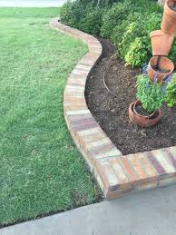 Here We Have A Beautiful Brick Flowerbed Border Groundscape Installed In Argyle Texas If You Would Lik Brick Garden Edging Brick Landscape Edging Brick Garden