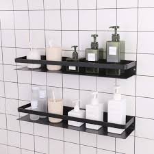 See more ideas about glass bathroom shelves, glass bathroom, wall mounted shelves. Kes Bathroom Shelf 24 Inch Aluminum Shower Shelf With Railing No Drill Kitchen Storage Basket 2 Pack Rustproof Wall Mount Anodized Black Bsc409s60dg Bk P2 Amazon In Home Improvement