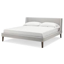 Mid century, modern & contemporary beds. Modrn Mid Century Martin Platform Bed Light Gray King Walmart Com Walmart Com