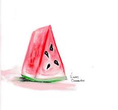 Titulo Sandia Autor Vianey Guzman Cano Descripcion Pastel Sobre Canson De 70lb Actividad El Plano Bidimensional Y Tr Patrones De Texturas Dibujos Planos