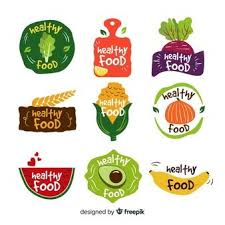 Fitness enthusiasts can use pictures of healthy food as their desktop screensaver as a gentle reminder to eat their daily veggies. Download Flat Healthy Food Logos For Free Healthy Food Logo Logo Food Healthy Logo