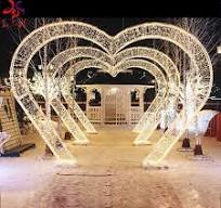 Outdoor Pre-Lit Heart-Shape Exquisite Decor Arch Motif Shining Light