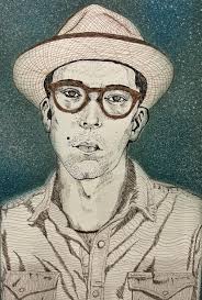 Who Am I to Say?, Portraiit of Justin Townes Earle, Watercolor, &ink