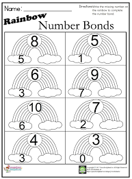 Rainbow Number Bond Worksheet Number Bonds Worksheets Number Bonds Kindergarten Kindergarten Worksheets Printable