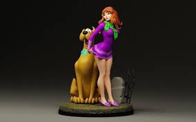 Daphne and Scooby-Doo diorama 3D model 3D printable | CGTrader