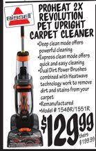 Bissell Proheat 2x Revolution Pet Carpet Cleaner 2066f Bissell Proheat 2x Revolution Pet Upright Carpet Cleaner From Ollie S Bargain Outlet 129 99 Carpet Cleaners Flyer Weekly Flyer