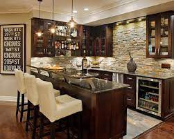 This compact corner bar design features base cabinets, a laminate countertop, and fridge to help you host your. Basement Bar Ideas Diy Basement Bar Ideas Basement Bar Ideas Pinterest Click Here For More Ideas Basement Bar Design Home Bar Designs Bars For Home