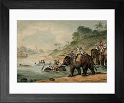 Tiger Hunting Print, 1800-1809. Art Prints, Posters & Puzzles from Heritage Images