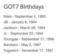 Bambam Youngjae And Got7 Image Got7 Got7 Birthdays Exo Birthdays