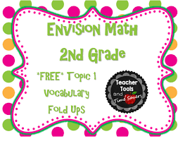 Envision Math 2nd Grade Vocabulary Fold Ups Free Topic 1 Envision Math Free Math Lessons Math 2