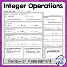 A collection of downloadable worksheets, exercises and activities to teach 9th grade, shared by english language teachers. Integer Operations Quiz Or Practice Worksheet By Math On The Move