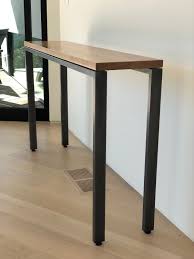 White Oak Floating Console Table Steel Base Etsy In 2020 Console Table White Oak Oak