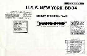 Uss New York Bb34 Booklet Of General Plans Plans Drawings Blueprints Http Maritime Org Doc Plans Bb34 Pdf
