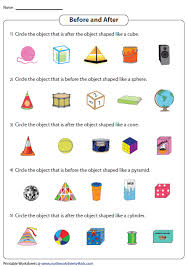 Before And After Worksheets In 2020 Geometry Worksheets Introduction To Geometry Worksheets