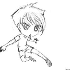 How to draw a soccer ball with pencil. Cartoon Soccer Player Drawing In 4 Steps With Photoshop