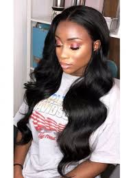 Long curly hairstyle is limited to women with at least medium length hair. Black Women S Big Water Wavy Hairstyle Black Remy Human Hair Wigs