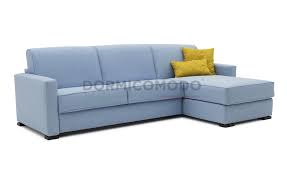 Divano letto angolare con penisola intercambiabile e rivestimento completamente in eco nabuk. Divano Letto Matrimoniale Con Penisola