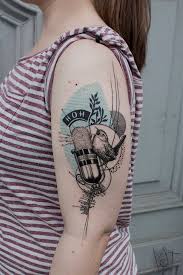 Ig Koittattoo Koit Tattoo Berlin Cool Unique Graphic Style Arm Tattoo Bird Microphone Geometric And Abstract Patterns Arm Tattoo Abstract Tattoo Tattoos