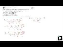 Harus menggunakan cara pemfaktoran, jika nilai terdefinisi; Tentukan Aturan Dari Setiap Pola Bilangan Berikut Kemudian Tuliskan 3 Suku Berikutnya Youtube