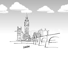 London United Kingdom Famous Landmark Sketch Hebstreits Sketches Famous Landmarks Illustration Instagram Icons