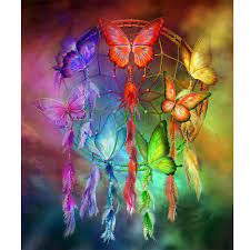 Boutiq Diamond Painting For Adults Butterfly Dream Catcher 30x40cm Full Drill Round 5d Diy Paint By Numbers Kit Set Puzzle Pictures Stress Relief Arts Craft For Home Wall Decor Buy Online How to paint a butterfly on canvas.