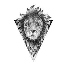 Black And White Lion Tattoo Tattoos For Men Lion Tattoo Template Black White Lion Tattoo Geometric Lion Tattoo Lion Tattoo Tattoo Templates