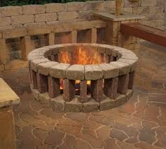 Simple Diy Round Stone Firepit One Of The Simplest Ways Is To Make A Fire Pit Is Using Bricks You Can Place Backyard Fire Fire Pit Backyard Outdoor Fire Pit