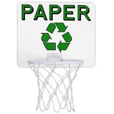How to make your own outdoor basketball hoop? Recycle Bin Sign Mini Basketball Hoop Zazzle Com Au