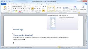 Check spelling or type a new query. Formatvorlagen Anpassen In Microsoft Word 2010