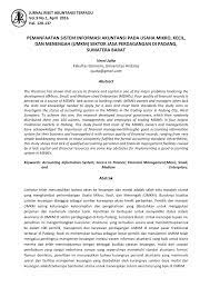 Hal ini juga berkaitan dengan kemampuan perusahaan untuk bertahan dalam bidang finansial. Pdf Pemanfaatan Sistem Informasi Akuntansi Pada Usaha Mikro Kecil Dan Menengah Umkm Sektor Jasa Perdagangan Di Padang Sumatera Barat