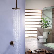 Brewst Antique Brass Ceiling Rain Shower Head Only Wall