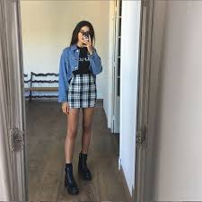 Black And White Checkered Skirt Outfit Free Shipping Black And White Plaid Skirt In 2020 Checkered Skirt Outfit Womens Fashion Skirt Plaid Skirts