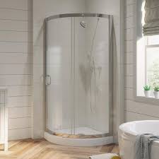 Maybe you would like to learn more about one of these? Ove Decors Breeze 32 In L X 32 In W X 76 In H Corner Shower Kit With Reversible Sliding Door And Shower Base Breeze 31 Shower Kit Without Walls The Home Depot