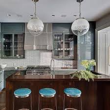 Polymer clay mica shift water color pendant tutorial. Two Tone Glass Globe Kitchen Island Pendants Design Ideas