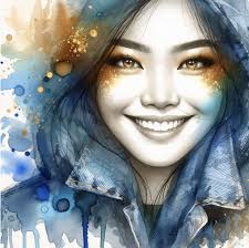 An early watercolor of mine 'The Moon Asleep' 12 x 9”