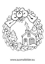 Ausmalbilder Adventskranze Adventliche Stimmung