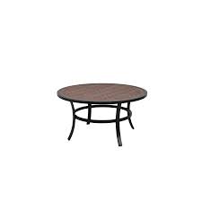 Allen Roth Round Outdoor Coffee Table 38 In W X 38 In L Lowes Com Round Metal Coffee Table Round Coffee Table Coffee Table