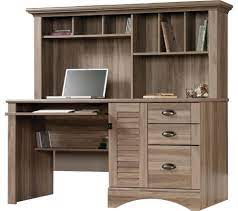 The hartford classic illuminated desk hutch is a stately, handsome piece that can add abundant storage to your office. Buy Teknik Louvre Hutch 5415109 Desk Salt Oak Free Delivery Currys