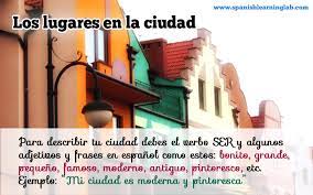 Spanish nouns have a gender, which is either feminine (like la mujer or la luna) or masculine (like el hombre or el sol). Describing Your Town In Spanish Adjectives And Directions Spanishlearninglab