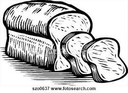 Black And White Wood Clipart Sliced Loaf Of Bread Black And White Stock Illustration Szo0637 Black And White Art Drawing Clip Art Vintage Food Coloring Pages