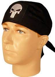 Specialty Skull Cap Biker Caps Skull Punisher Patch On Black Headwraps C012elhnsif Skull Cap Bandana Head Wrap Head Wraps