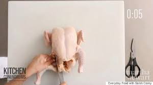 Pull out any excess fat from the opening of the cavity and trim away excess skin. How To Cut A Whole Chicken Into 8 Pieces In Under One Minute Huffpost Uk Life