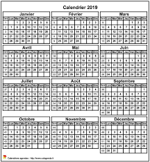 Calendrier 2019 Annuel Est Presente En Format Mini De Poche 3 Colonnes Une Ligne Par Trime Calendrier 2019 A Imprimer Calendrier Annuel Imprimable Calendrier